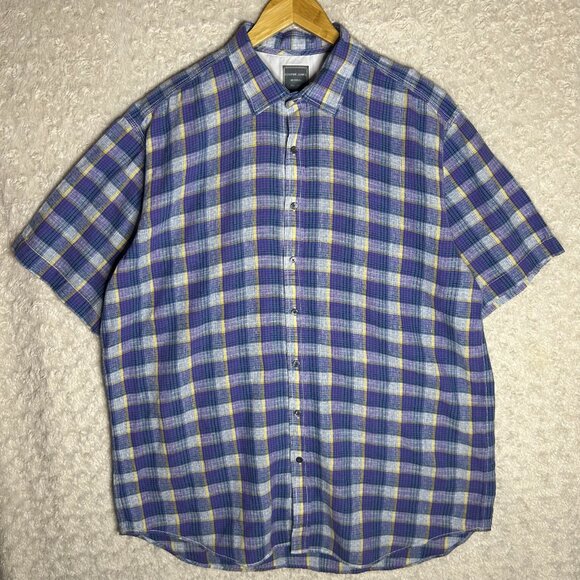Cooper Jones Supply Men's Extra Large (XL) Short Sleeve‎ Plaid Button Up - Picture 1 of 7
